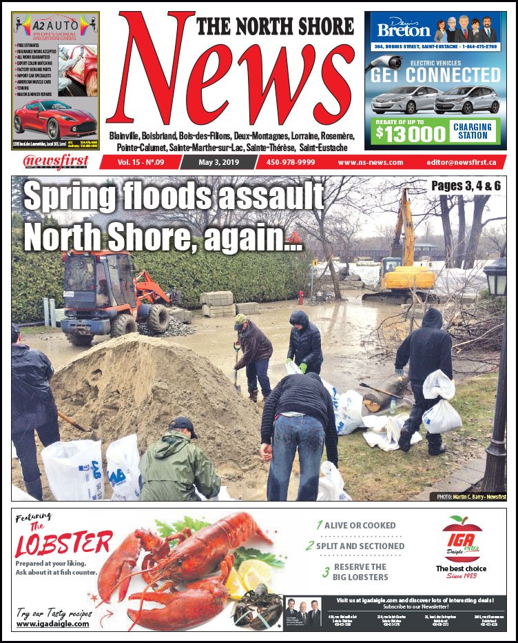 Front page image of the North Shore News 15-09.