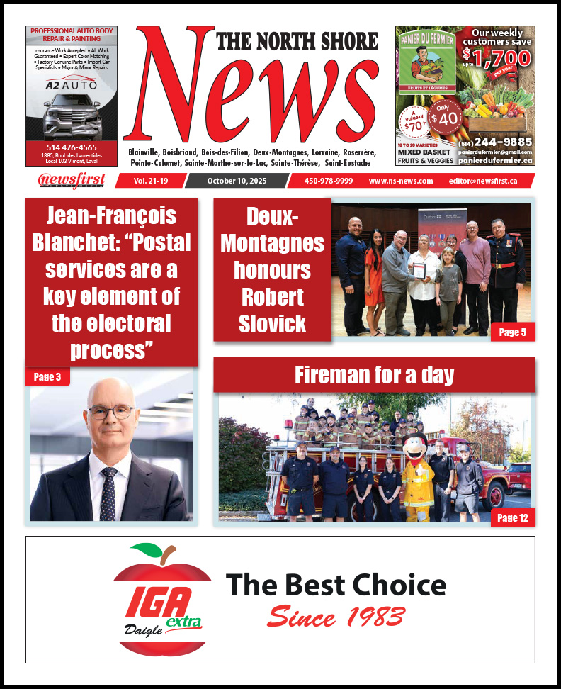Front page of The North Shore News.