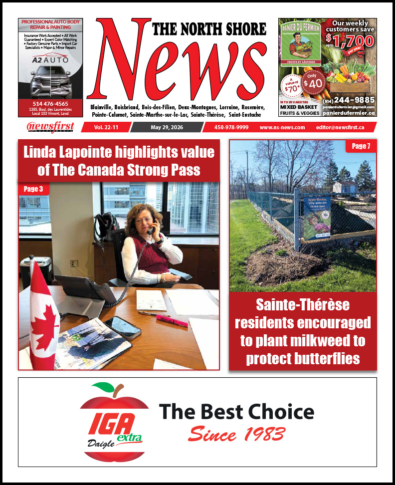 Front page of The North Shore News.