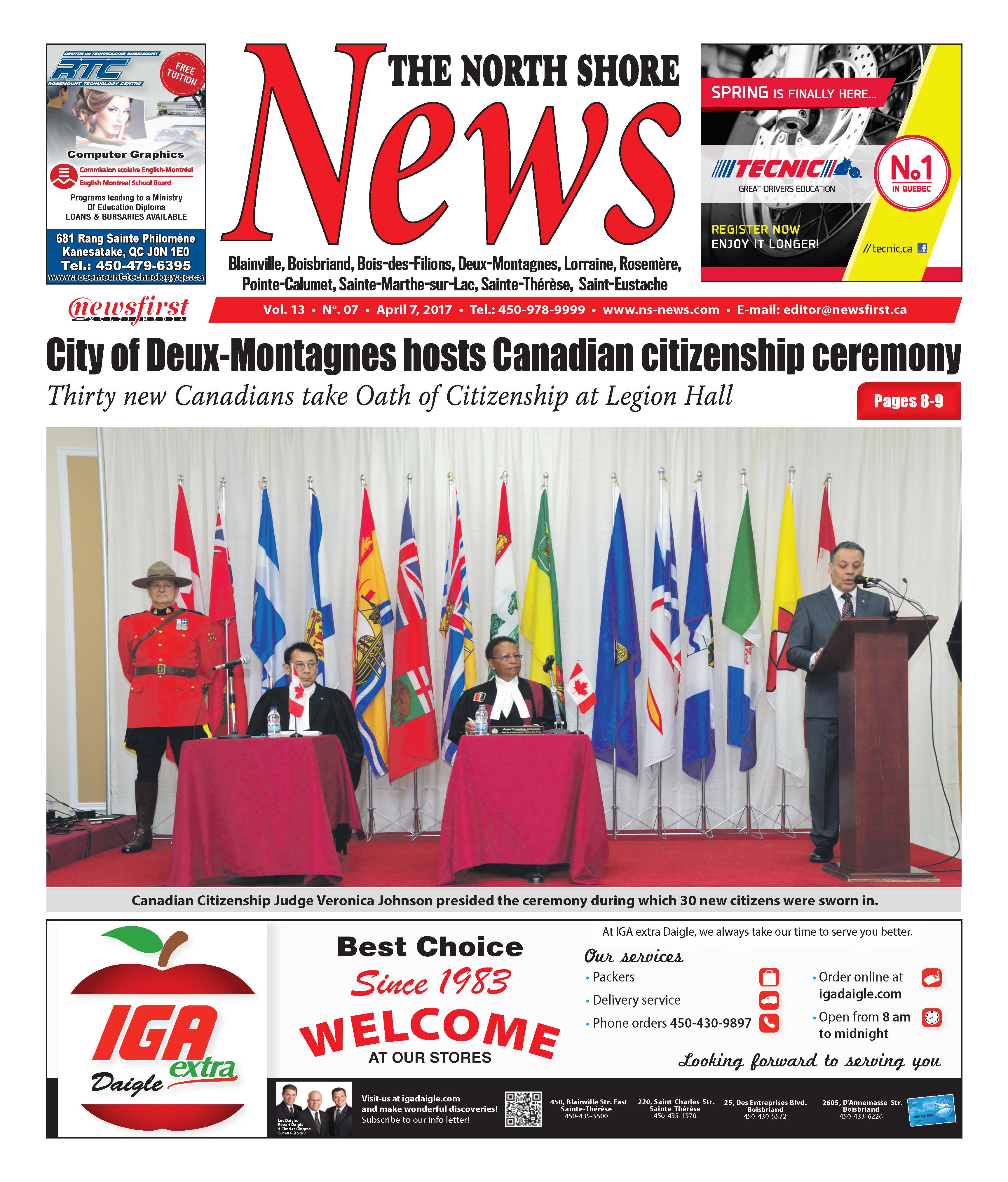North Shore News Volume 13-7 Front page image of the North Shore News Volume 13-7