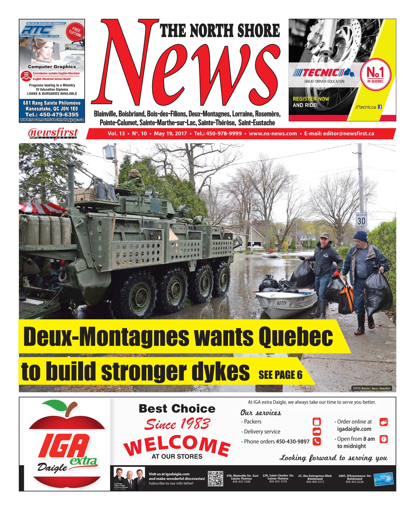 Front page image of the North Shore News Volume 13-10
