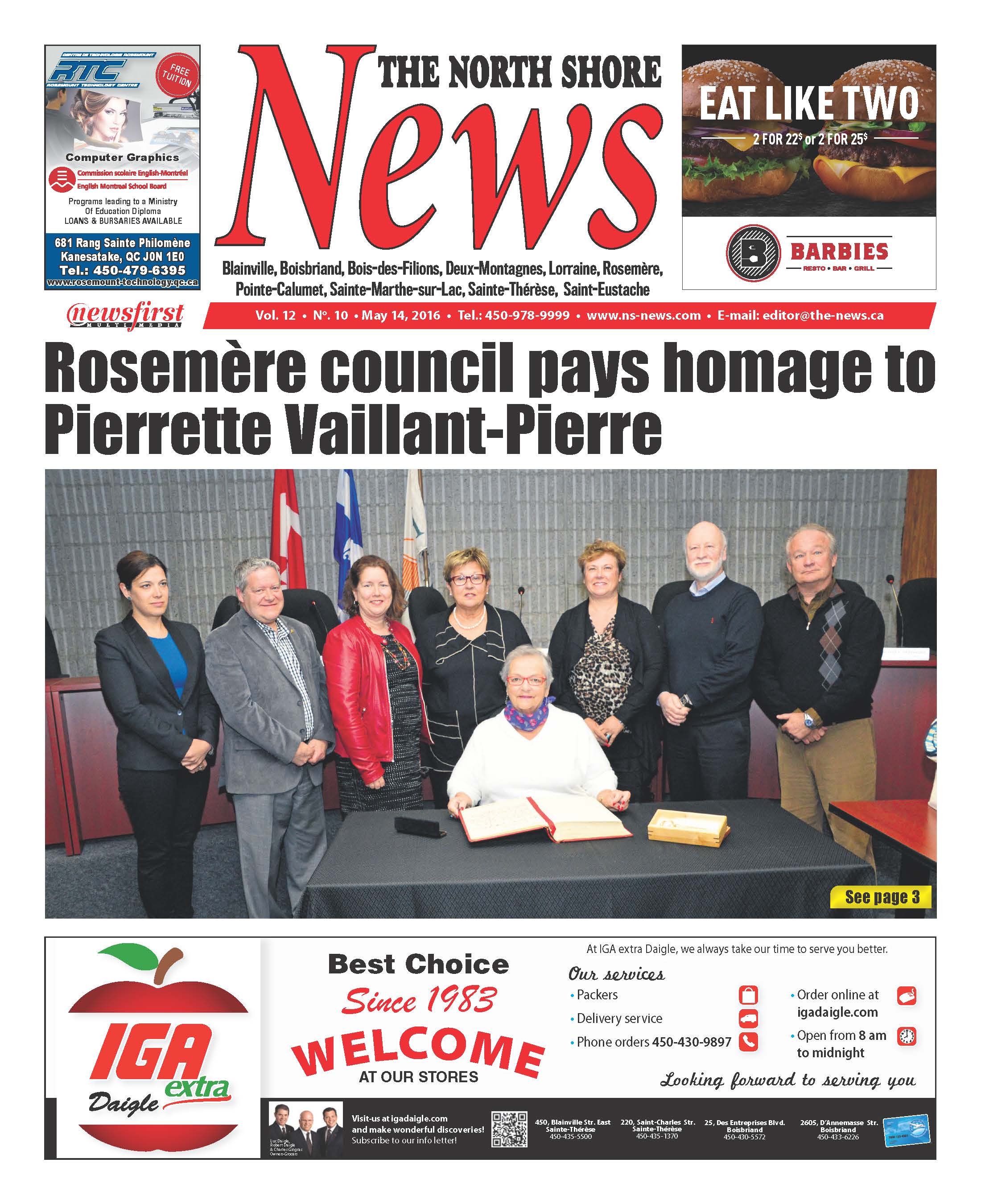 North Shore News Volume 12-10 Front page image of the North Shore News Volume 12-10