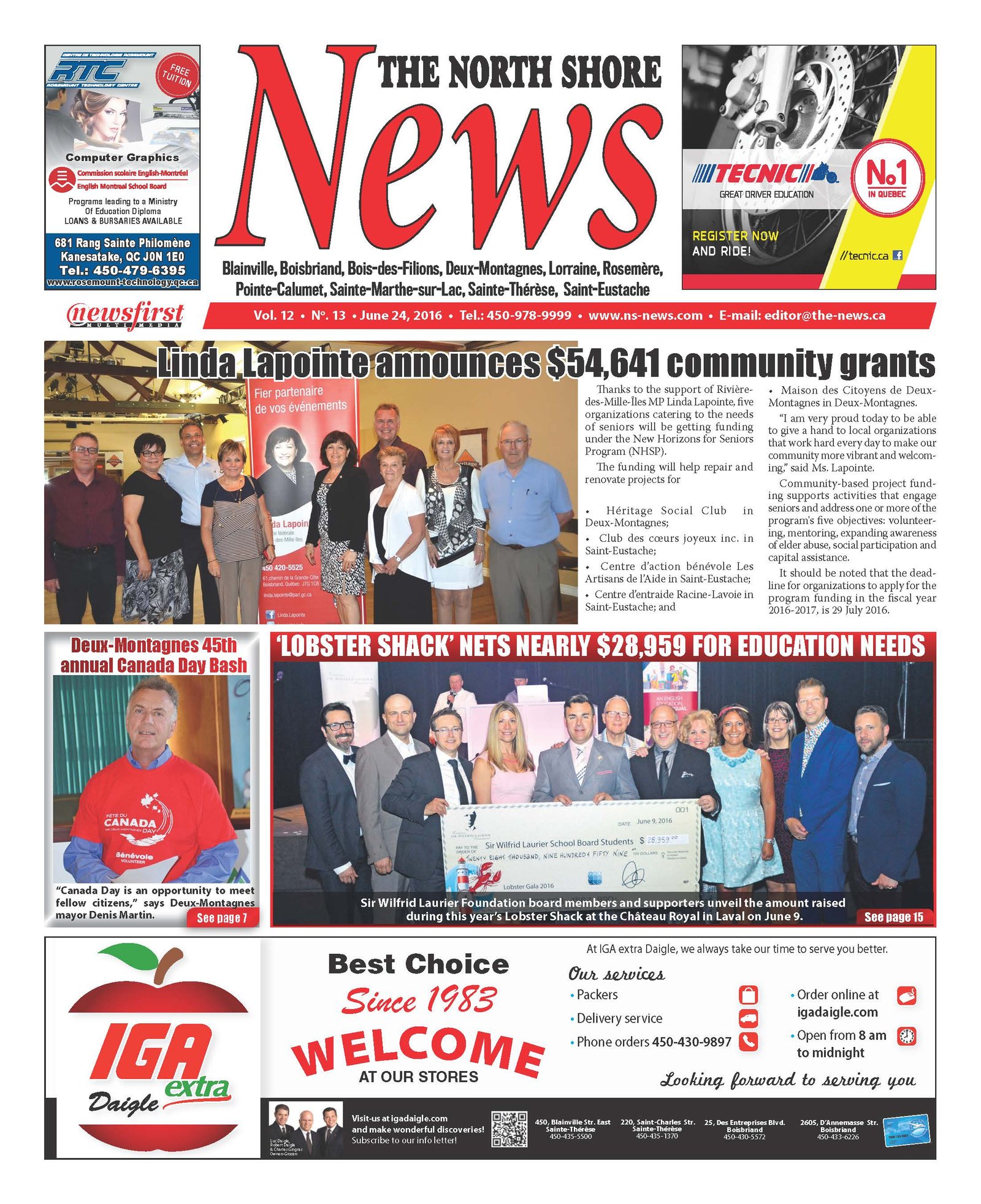 Front page image of the North Shore News Volume 12-13
