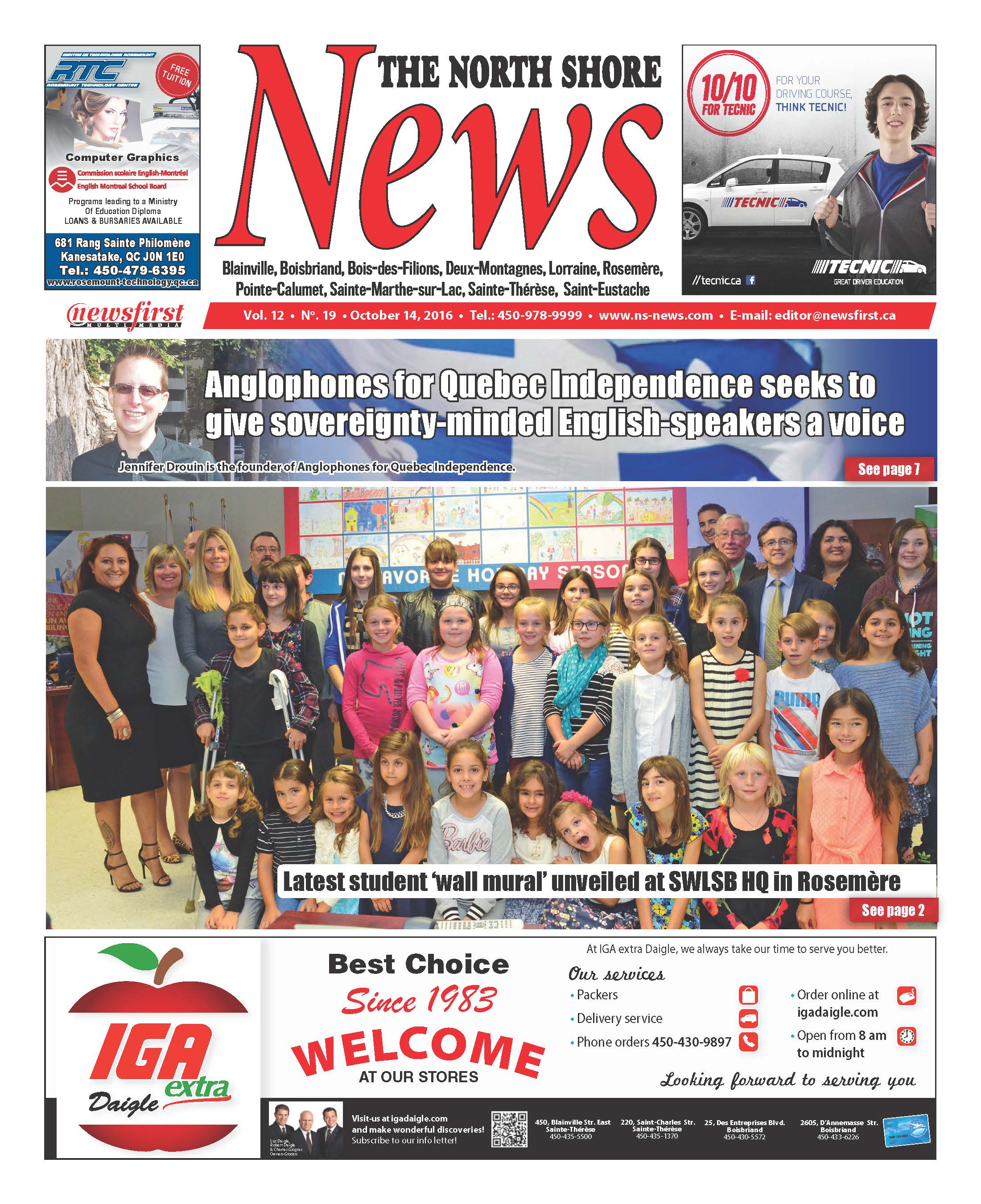 North Shore News Volume 12-19 Front page image of the North Shore News Volume 12-19