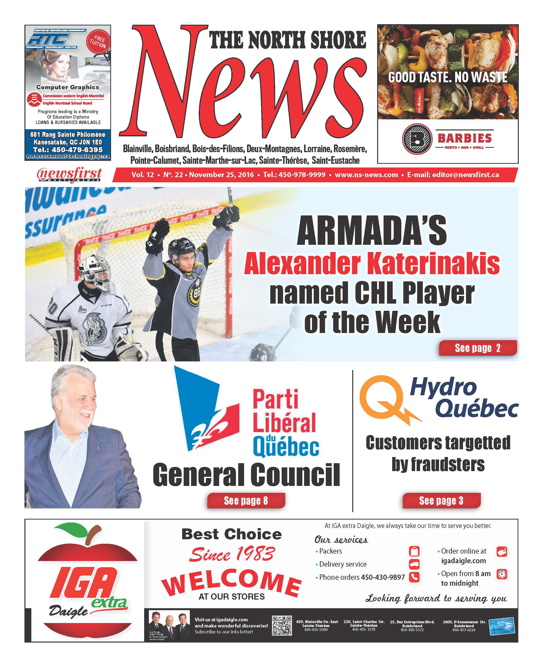 North Shore News Volume 12-22 Front page image of the North Shore News Volume 12-22