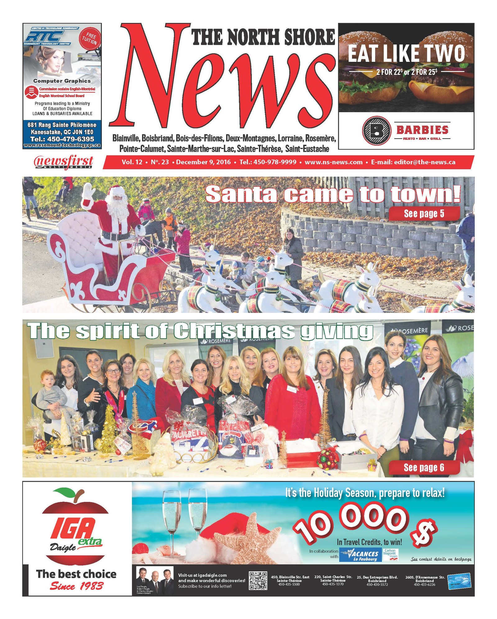 Front page image of the North Shore News Volume 12-23