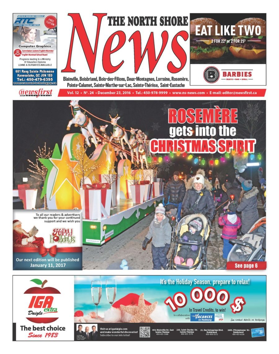 Front page image of the North Shore News Volume 12-24