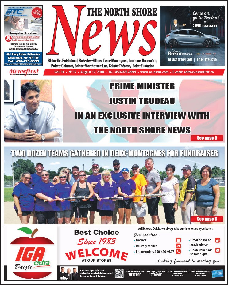 Front page image of the North Shore News 14-15