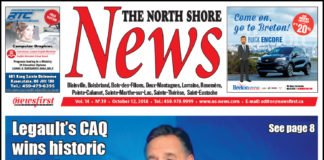 Front page image of the North Shore News 14-19.