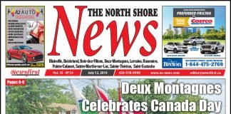 Front page image of the North Shore News 15-14.
