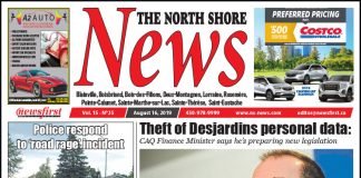 Front page image of the North Shore News 15-15.