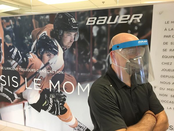 BAUER face-shields-Canadian generosity at its best.