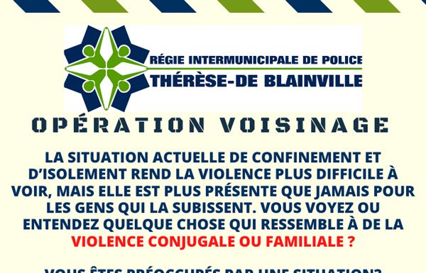 Thérèse-De Blainville police launches Operation Neighborhood Awareness
