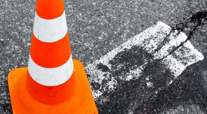 Road works in Boisbriand