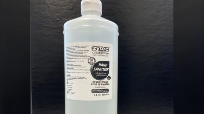 Advisory – Recall of counterfeit Zytec Germ Buster Hand Sanitizer