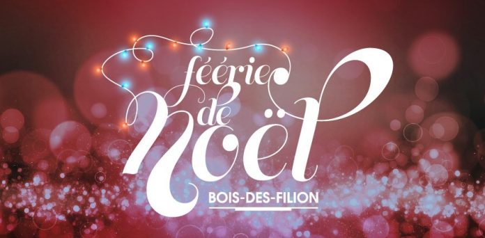 Christmas magic In Bois-Des-Filion projected on Saint-Maurice Church