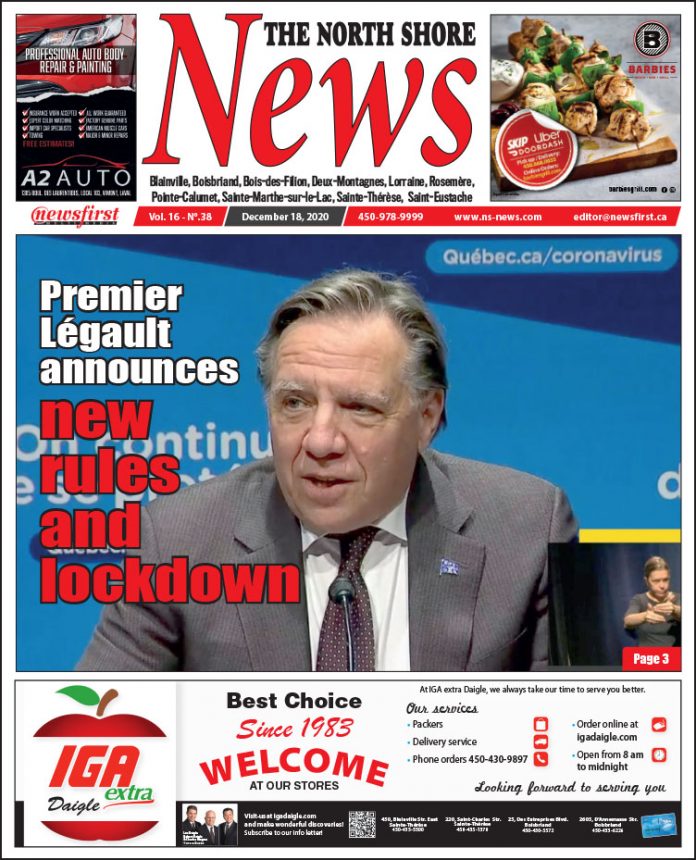 North Shore News 16-38 Front page of The North Shore News.
