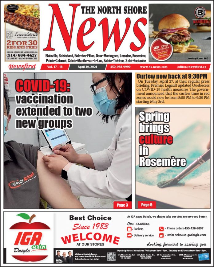 North Shore News 17-18 Front page of The North Shore News.