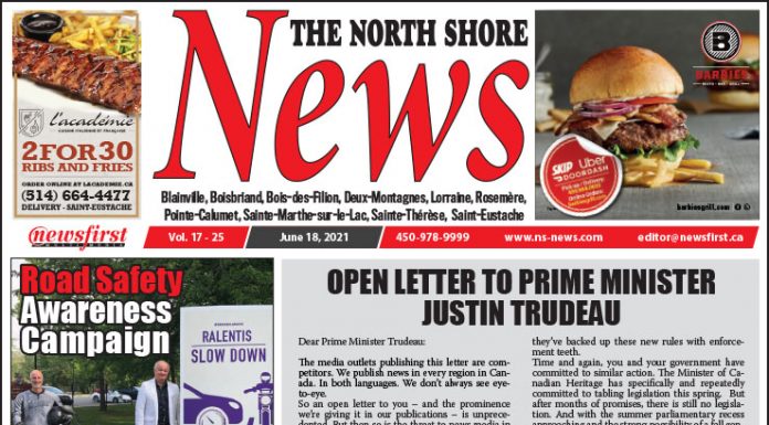 North Shore News 17-25 Front page of The North Shore News.