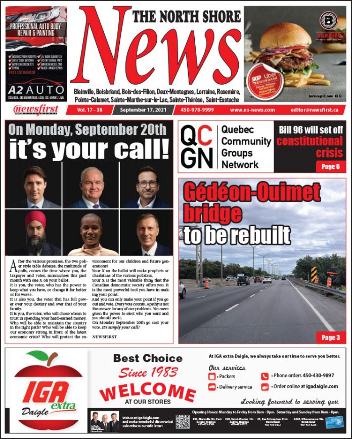 North Shore News 17-38 Front page of The North Shore News.