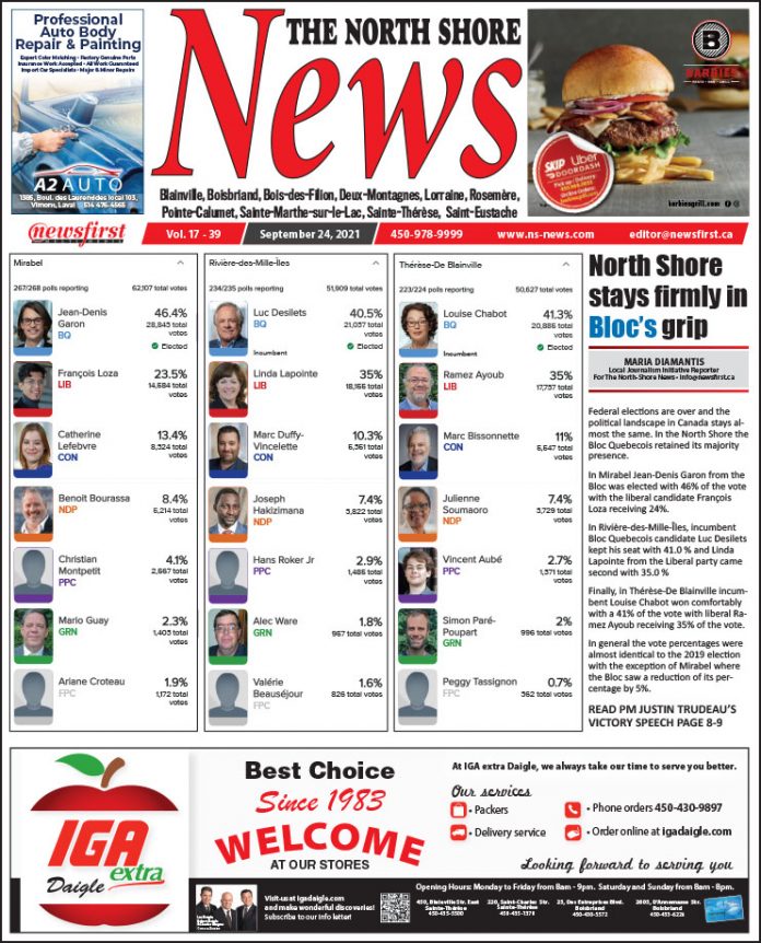North Shore News 17-39 Front page of The North Shore News.
