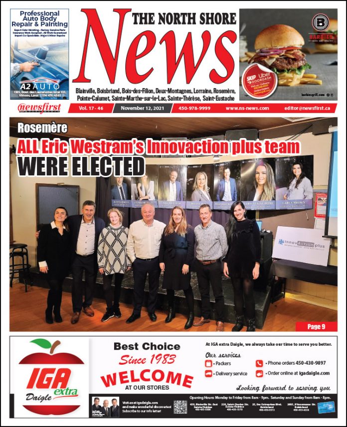 North Shore News 17-46 Front page of The North Shore News.