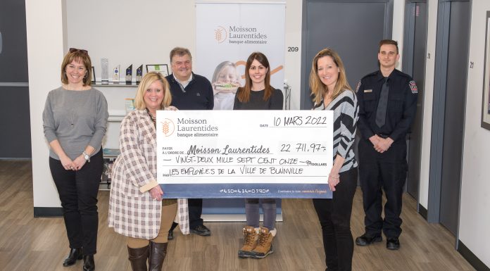 Blainville donates over 20k to Moisson Laurentides