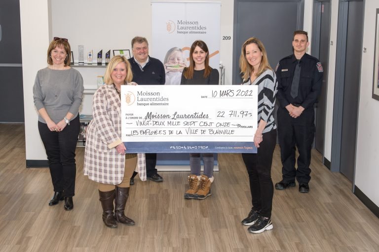 Blainville donates over 20k to Moisson Laurentides