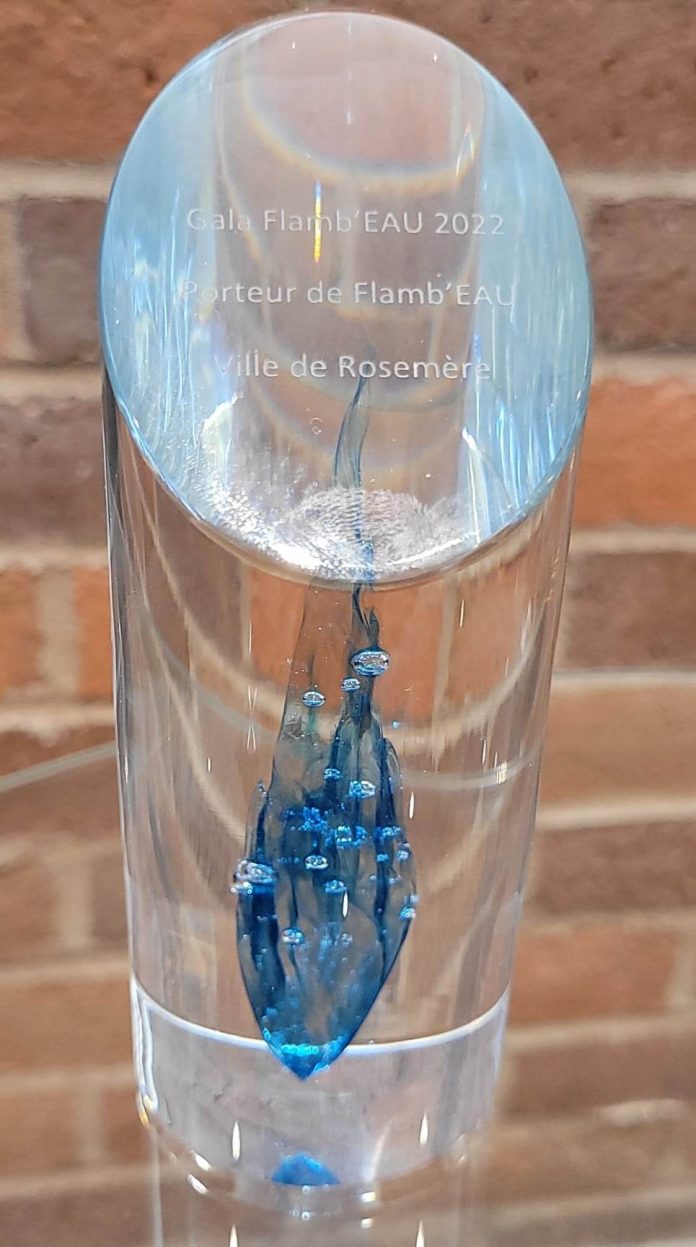 Rosemère wins the Flamb’EAU award