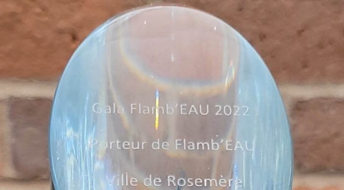 Rosemère wins the Flamb’EAU award