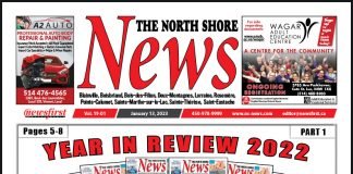 Front page of The North Shore News.
