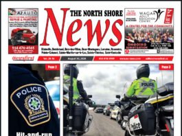 Front page of The North Shore News.