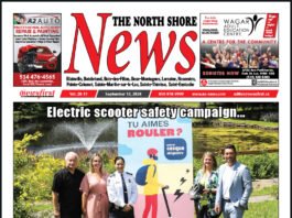 Front page of The North Shore News.