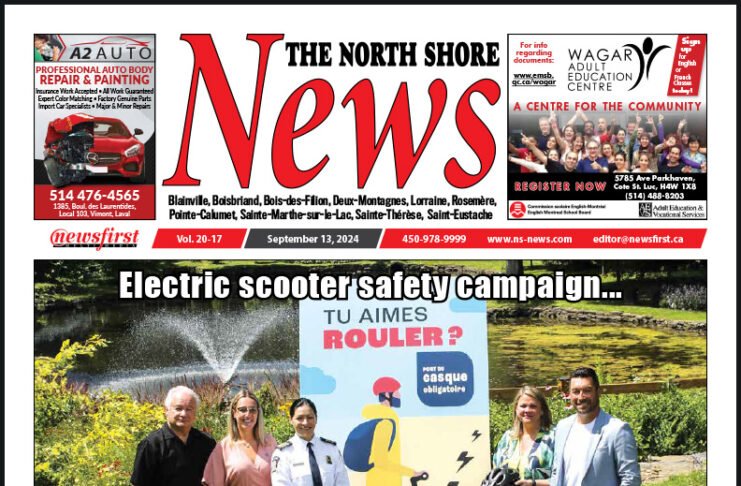 Front page of The North Shore News.