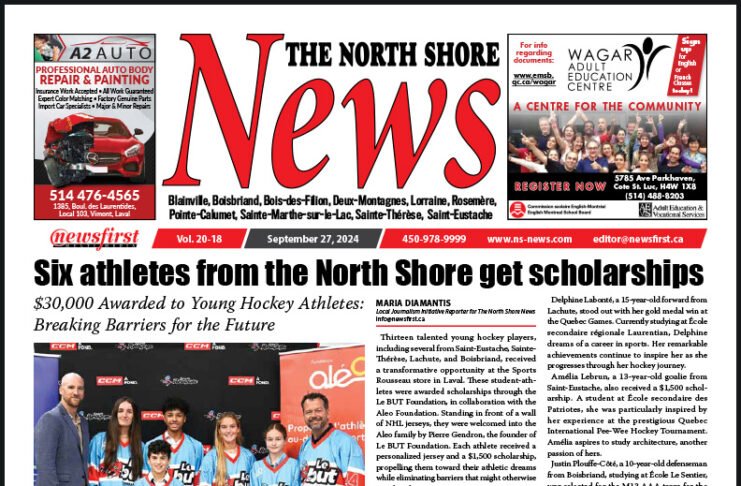 Front page of The North Shore News.