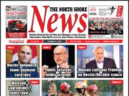 Front page of The North Shore News.