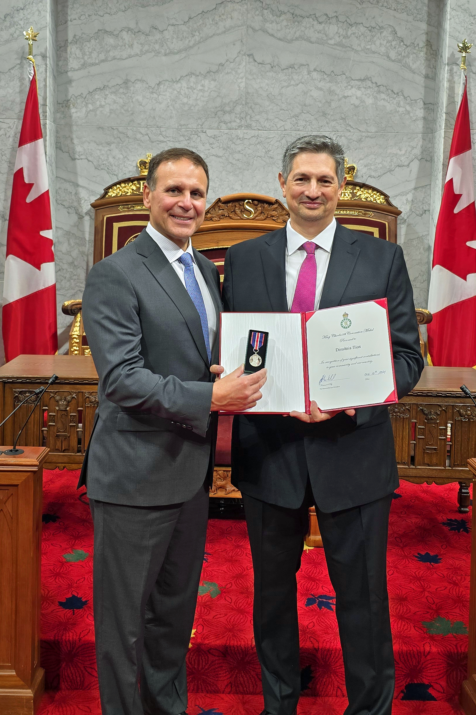 Dimitris Ilias Honoured with the King Charles III Coronation Medal