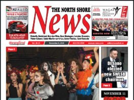 Front page of The North Shore News.