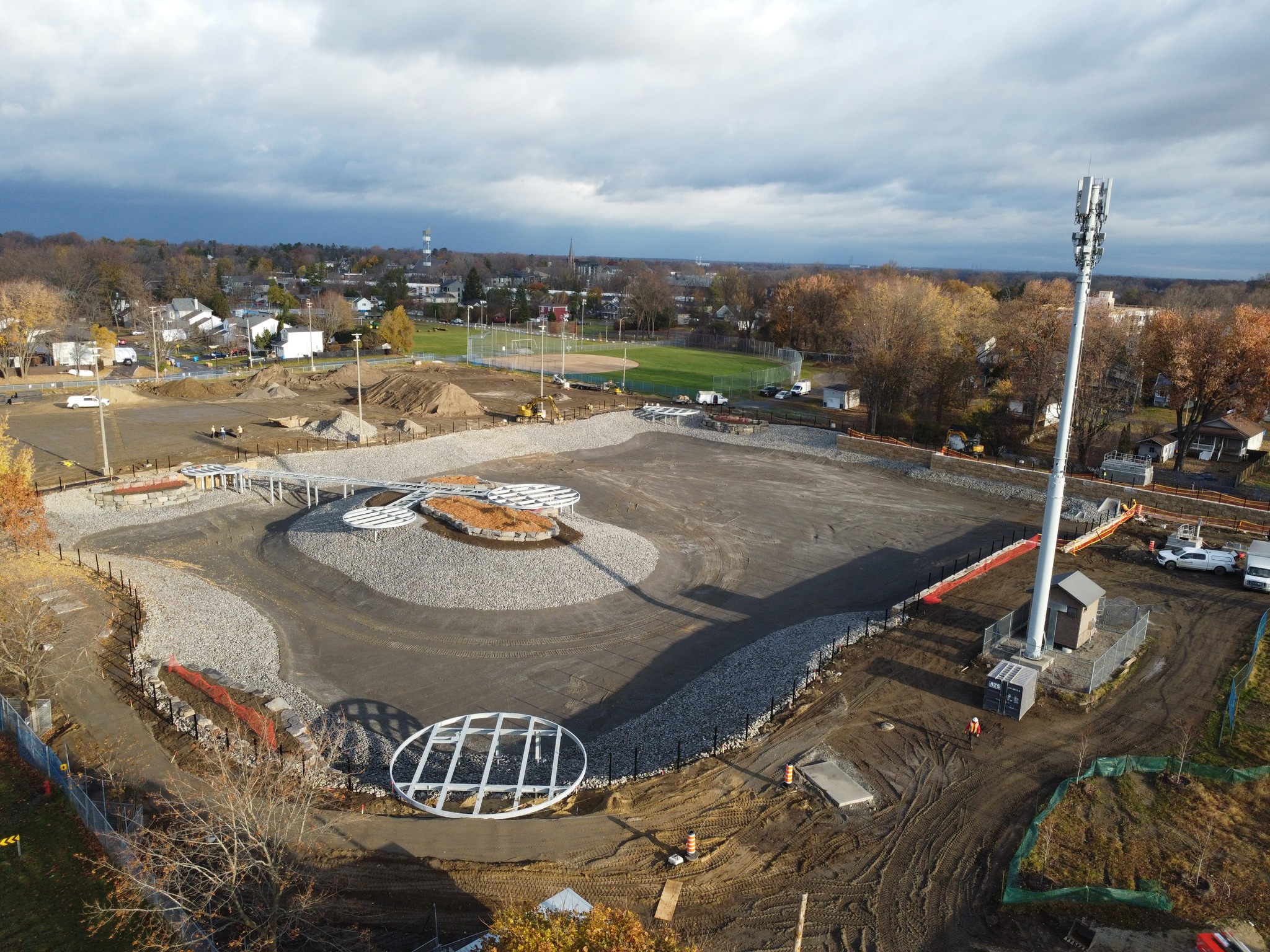 Progress on the Retention Basin and Stormwater Pumping Station at Central Park