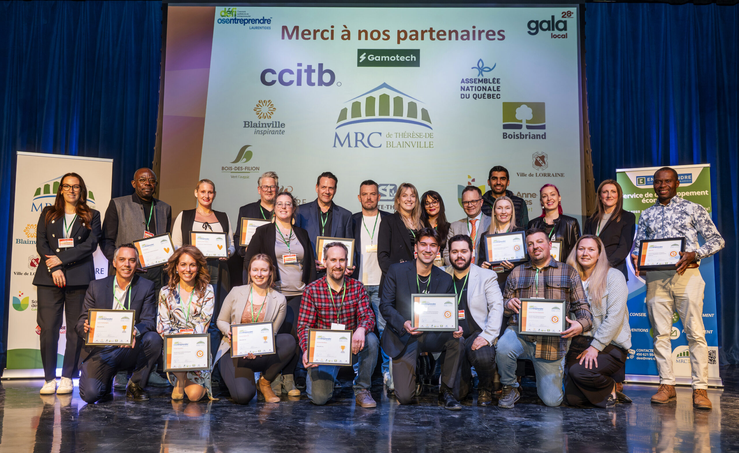 Eight Thérèse-De Blainville businesses take centre stage at Défi OSEntreprendre gala